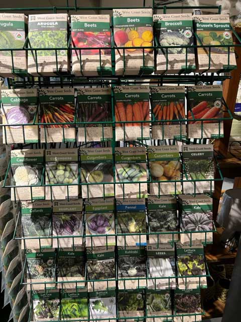 Certified organic vegetable seeds.