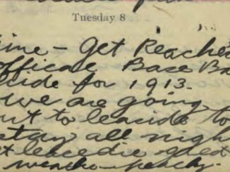 Wendell Lawson as a young adult, Edmonton Bulletin, July 5, 1924. Diary entry for April 8, 1913.