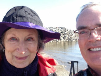 In Northern Labrador with Margaret Atwood. Photo Terry Fallis.