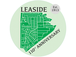Leaside 110 logo.