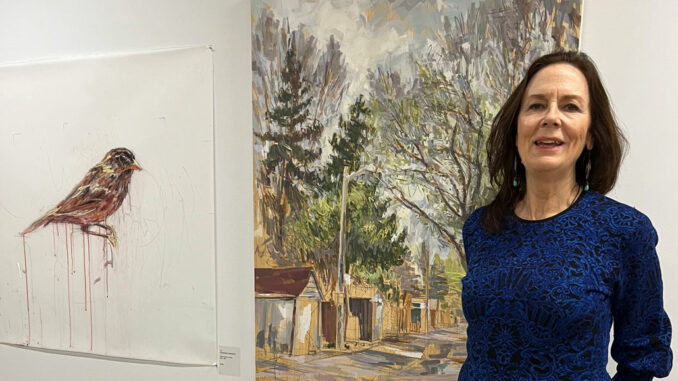 Leaside artist Martha Johnson loves painting outside in Leaside’s gullies and ravines. Photo Suzanne Park.