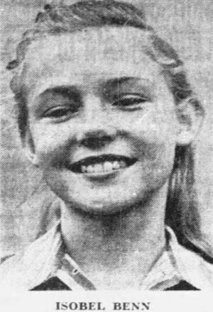 Isobel Benn age 12. Photo Toronto Star Nov. 22, 1941.