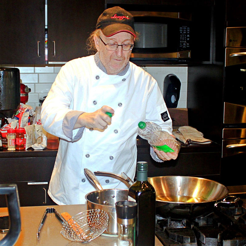 Chef John Bela, who leads cooking classes at Longo’s on Laird Dr., wants everyone to be comfortable in their kitchen and not afraid to experiment. Photo Virgina Trott.