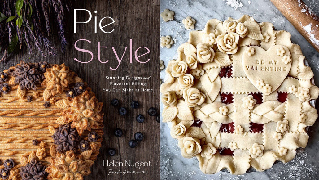 The Pie Style recipe book and a beautiful pie.