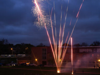 Fireworks at Leaside High May 2019. Staff photo.